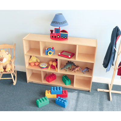 8 Compartment Manufactured Wood Shelving Unit