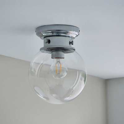 Oldsmar Glass Semi Flush Mount