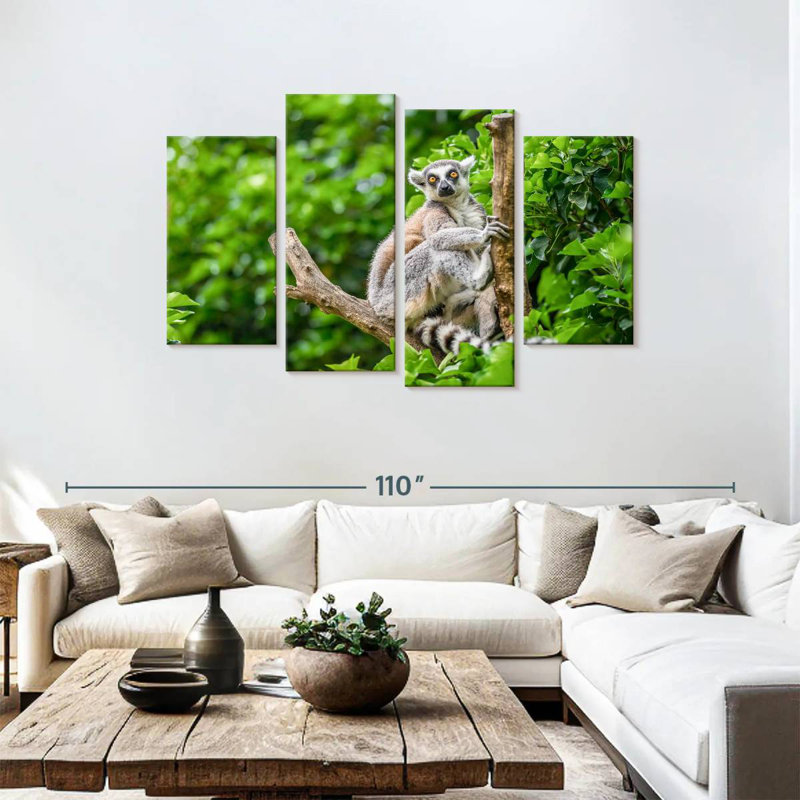 Brampt Stunned Lemur, 48" H x 75" W