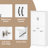 Bathroom Storage In White With Two Laundry . Board, Painted. Adjustable Shelf & Modern Design. Doors And Drawer For A Look Hygienic Clean-486256184