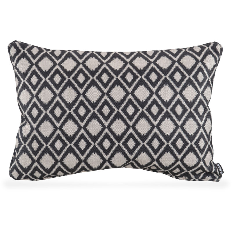 Peru Geometric Rectangular Cushion, Black/White