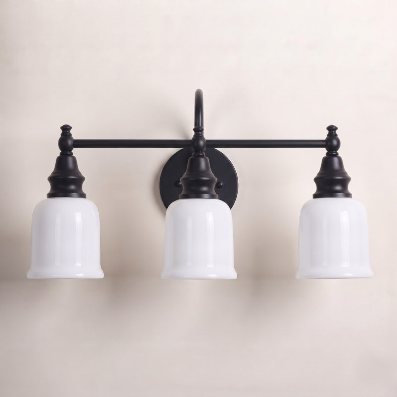 Cassiel  3-Light Dimmable Vanity Light, Black