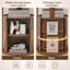 Table d'appoint ronde Adalynn avec rangement