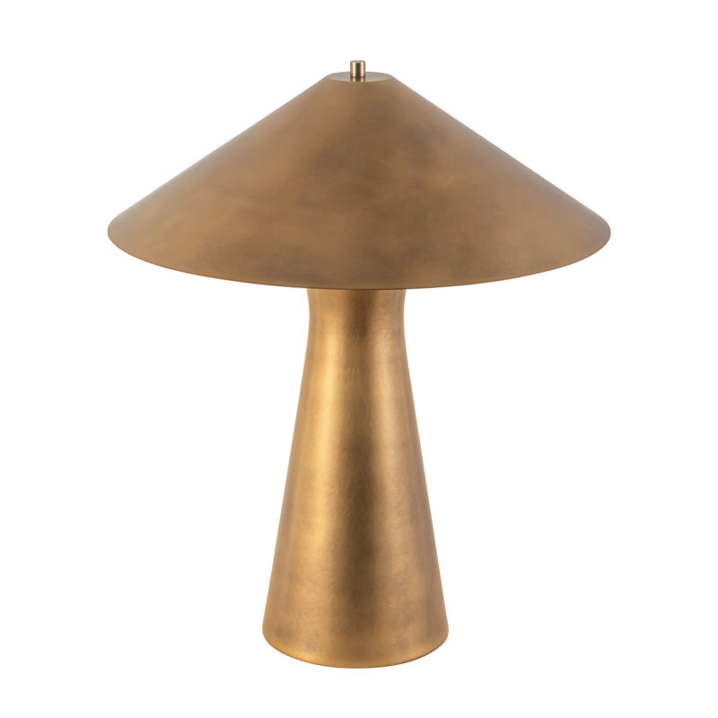Blair 21-in Black Table Lamp, Vintage Brass
