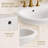 White Ceramic Pedestal Bathroom basin - Freestanding Column Lavatory Basin, Gloss Finish, 4 in. 3-Hole Faucet Drilling for Powder Room - 4 inches 3 holes
