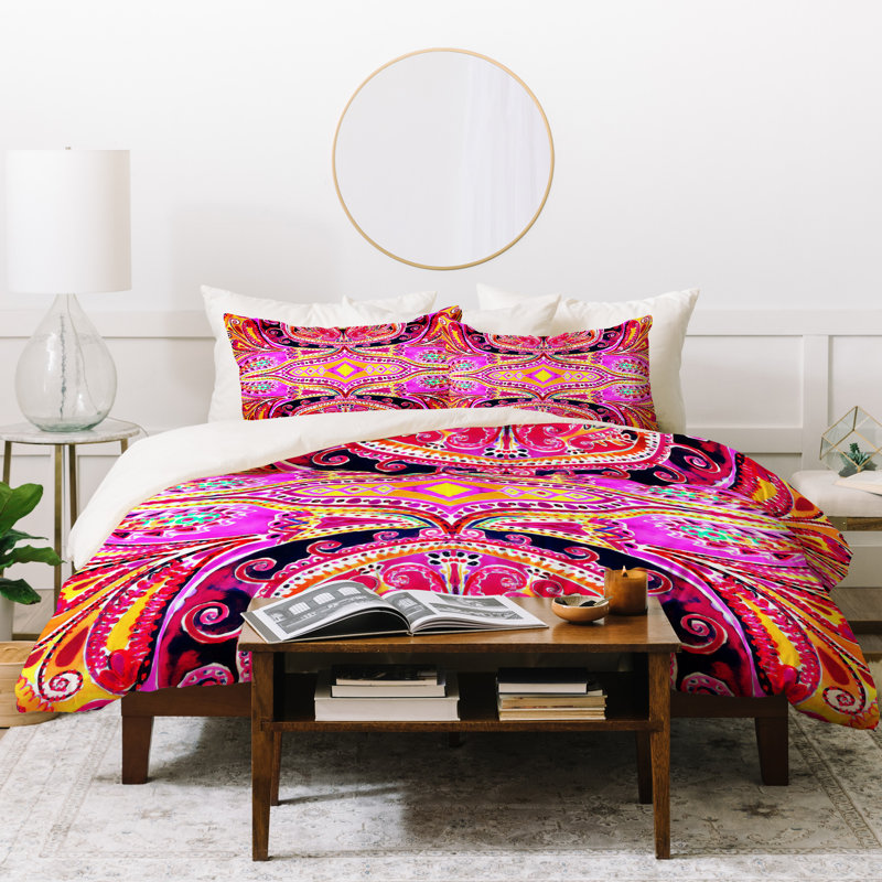 Ensemble de housse de couette à motif cachemire Amy Sia, Housse de couette pour grand lit et 2 taies décor