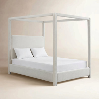 Mistaya Dunwich Solid Wood and Upholstered Platform