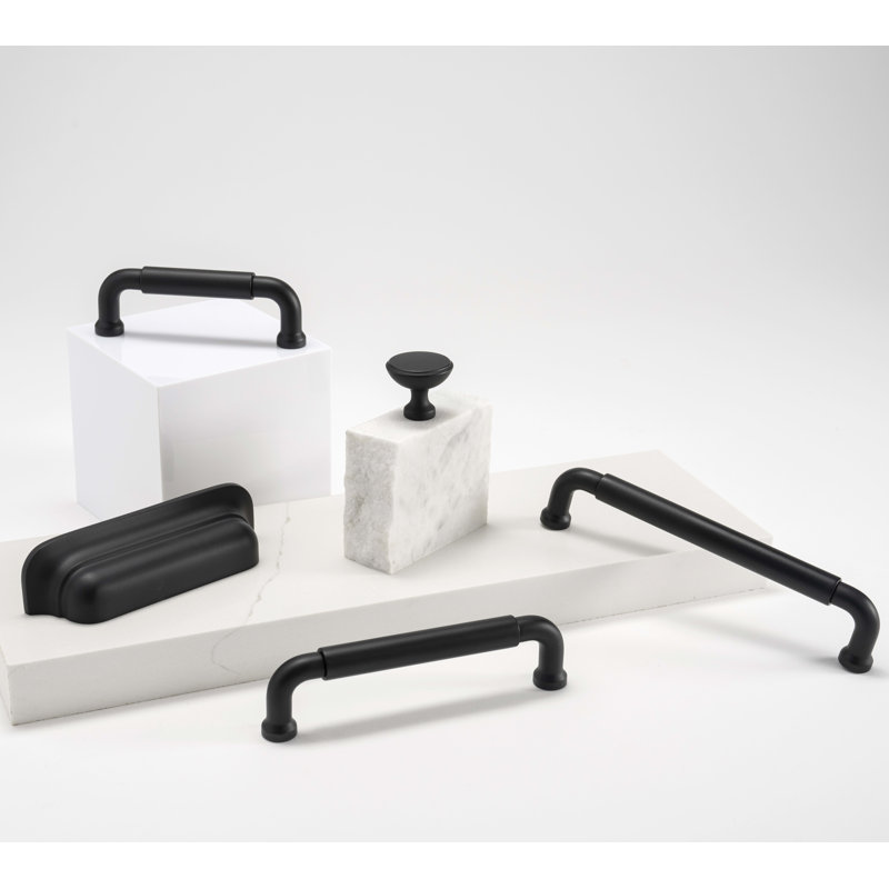 Edgewood Collection Pull Solid Brass, Matte Black, 12"