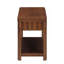 Table de bout rectangulaire de style campagnard avec tablette de rangement, pieds en bois massif pour le salon, la chambre à coucher et le bureau-2023643721