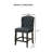 Rustic Counter Height Dining Chairs Set of 2 - Wingback Chairs with Distressed Nailhead Trim for Kitchen & Dining Room-2080396167