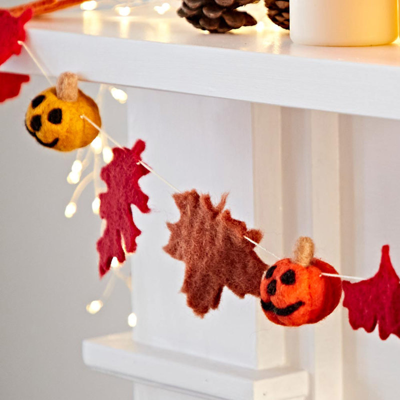 Felt Pumpkin Garland