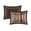 Chambre double / grand rouge avec courtepointe 5 pièces et coussins décoratifs doux-127364510-127364507