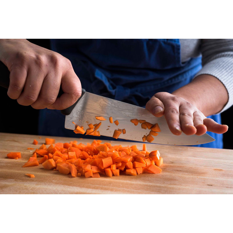 Ensemble de 15 couteaux de cuisine avec bloc et affûteur intégré - Ensemble de couteaux en acier inoxydable, chef professionnel et couteaux à steak, ensembles de couteaux de cuisine pointus avec bloc pour la cuisine à domicile