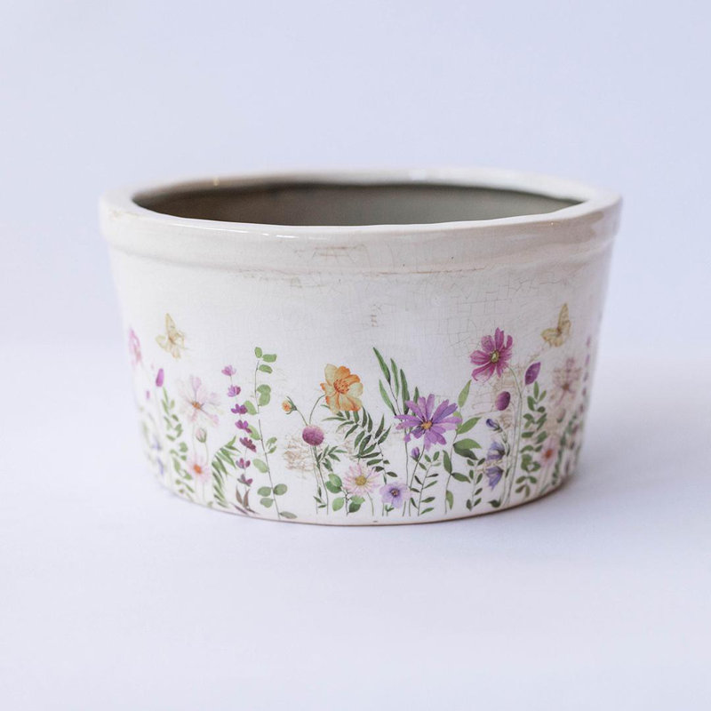Delicate Wildflower Pattern Flower Pot Planter