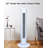 32" Oscillating Tall Tower Fan with timer, Black-133001732
