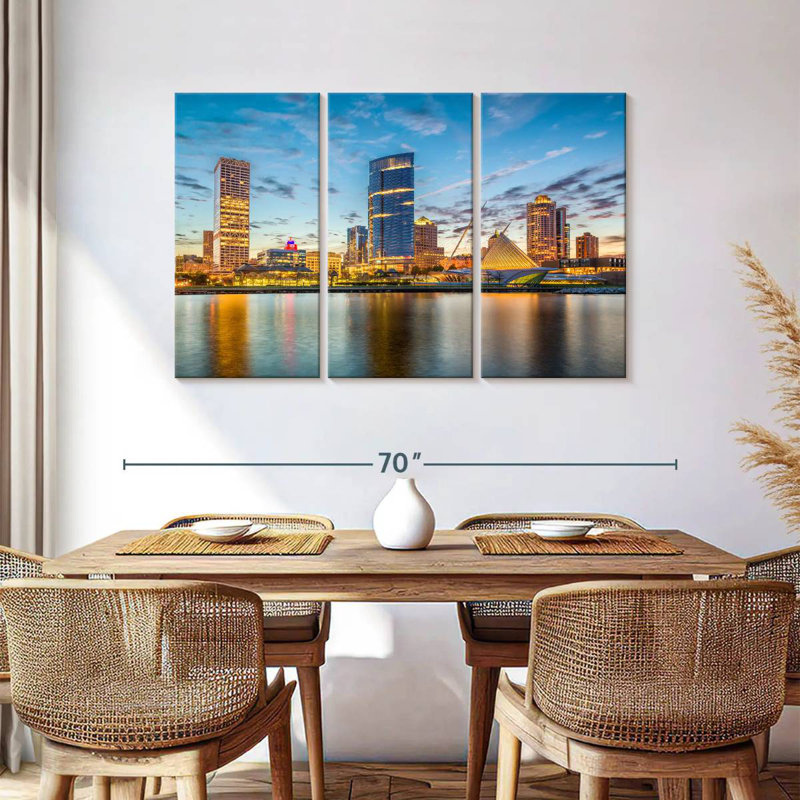 Senne Milwaukee Cityscape, 36" H x 57" W