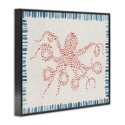 Giclée encadrée de pieuvre pointillée, design par Hannah Dawson