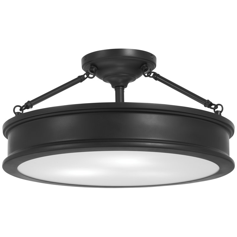 Plafonnier semi-encastré 3 lumières 19 po