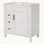 Meuble-lavabo avec lavabo en céramique, 2 tiroirs et tablette réglable-117983462