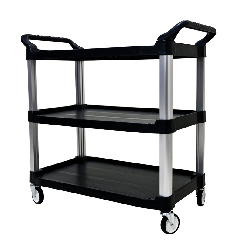 Three-Layer Thickened Plastic Mobile Tool Cart
