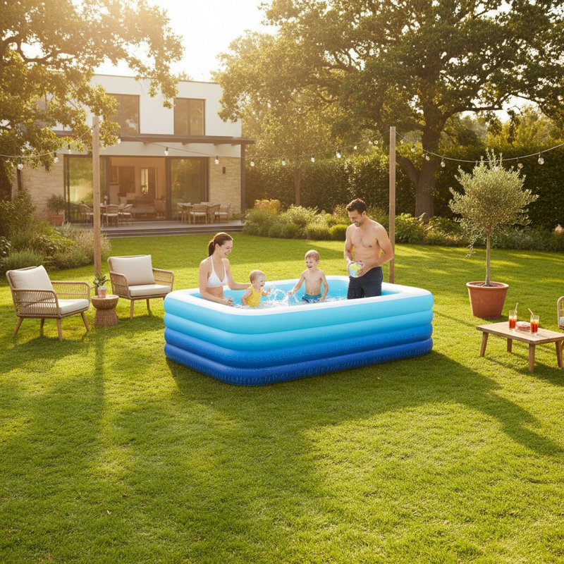 Piscine familiale 120 po gonflable 4 épaisseurs