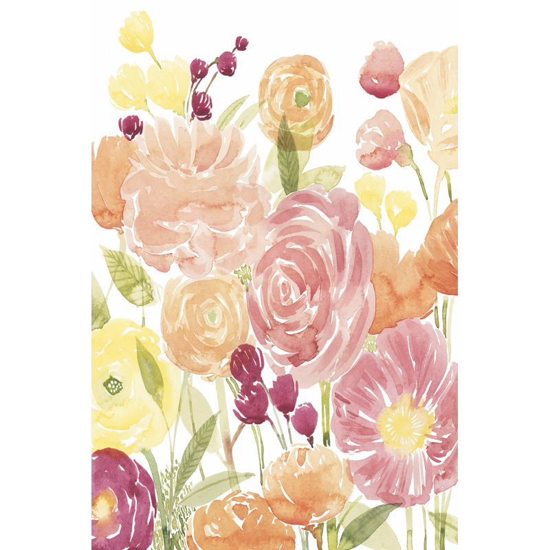 Pastel Petals II - Wrapped Canvas Painting, 46cm H x 30cm W x 3.8cm D