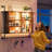 Industrial 4-tier Floating Shelf With Led Lighting, Adjustable Wall Shelves-953164806