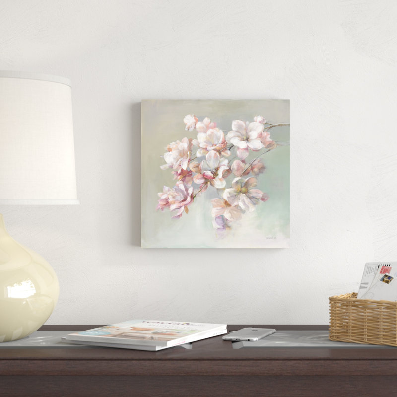 Sugar Magnolia par Danhui Nai - peinture sur toile tendue, H 12 po x l 12 po