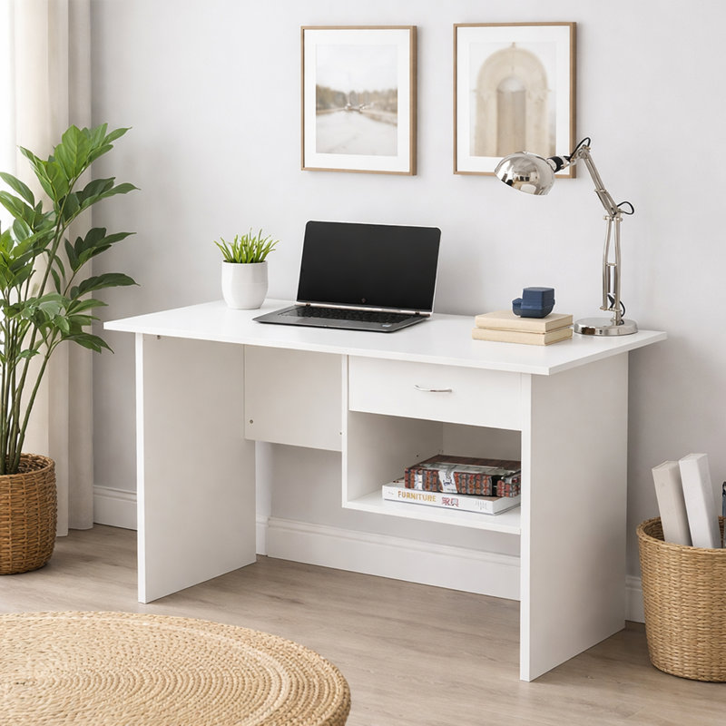Asman Computer Desk, White