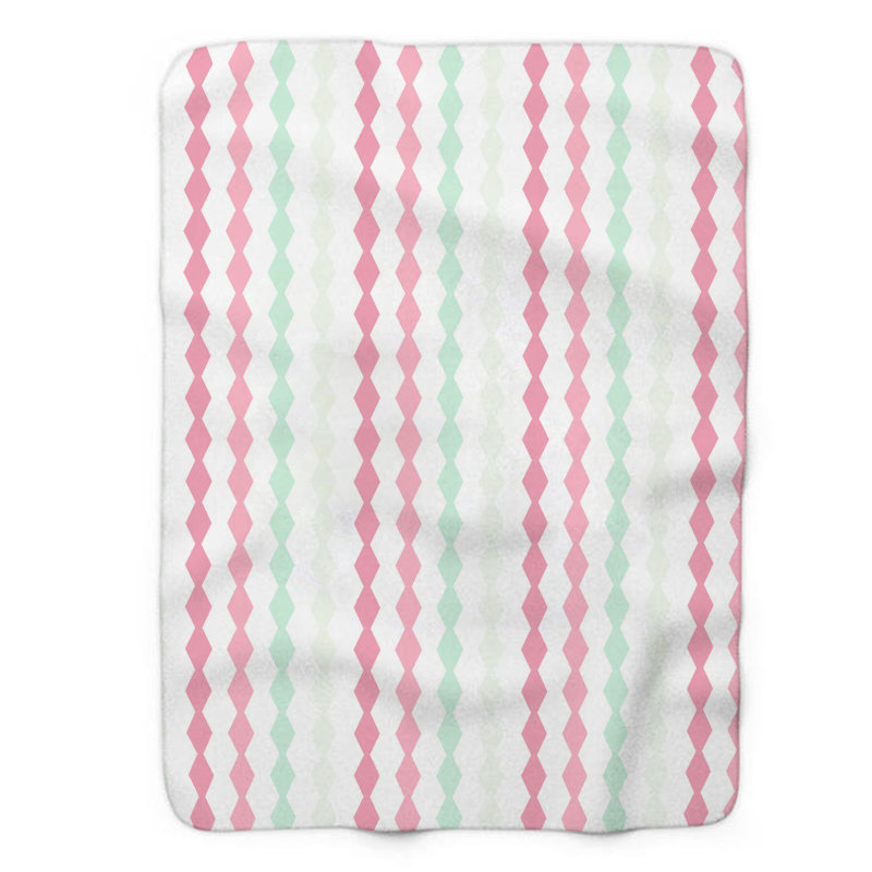 Pastel Shapes - 1 pièce Sherpa Premium, Lit simple