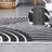 Jilliana Washable Geometric Machine Woven Polyester Area Rug in Black-2030831248