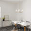 Lustre en nickel brossé 5 lumières avec abat-jour en verre transparent Crosby-531157455