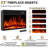 65" Fireplace TV Stand with Sliding Doors, Modern Fluted Media Console-74021541