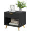 Nightstand with Drawer and Open Compartment for Bedroom, White-842556470