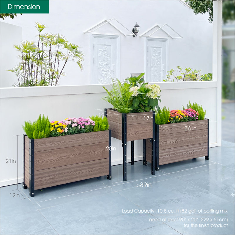 Elevated Planter, Brown