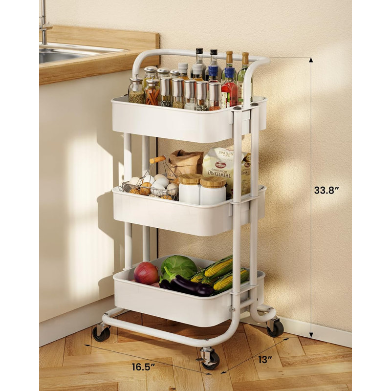 Chariot H 33,8 x l 16,5, Blanc