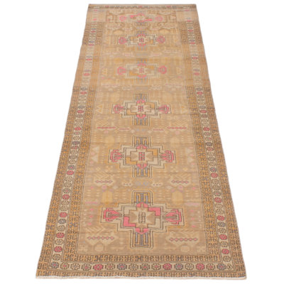 Tapis de couloir unique en laine 3 pi 1 po x 10 pi 1990 Aedyn