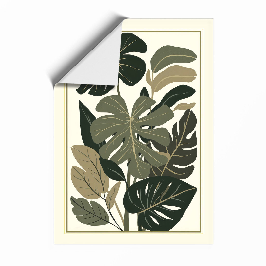 Tropical Foliage Study Botanical - Framed Print