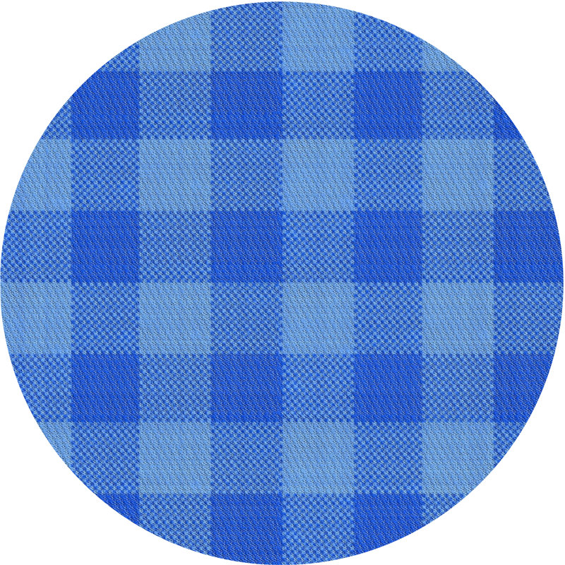 Tapis de zone bleue à motifs, Rond 3 pi