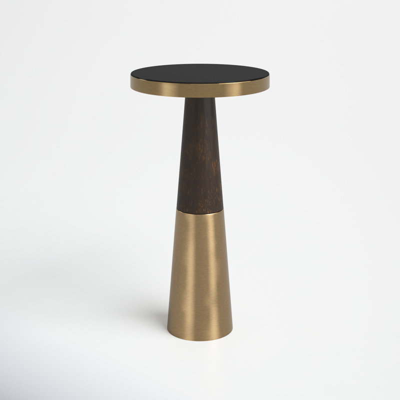 Kat Glass Top End Table