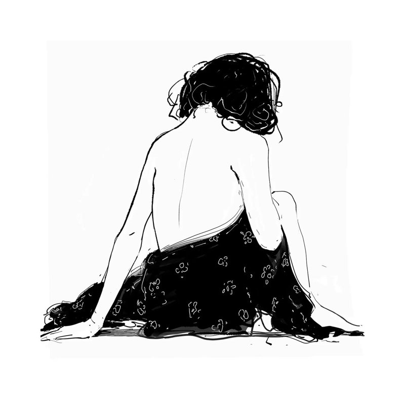 Maiden B&W 1 Piece Wrapped Canvas Wall Art, 93.98cm H x 93.98cm W
