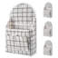 Ensemble de 2 sacs de rangement suspendus à carreaux blancs