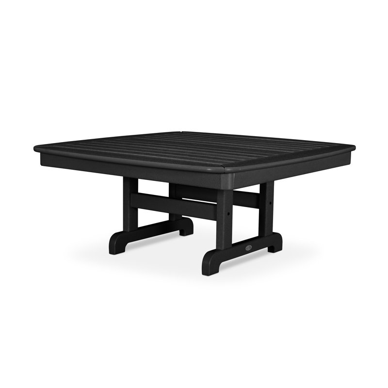 POLYWOOD Nautical Conversation Table, Black, 44"