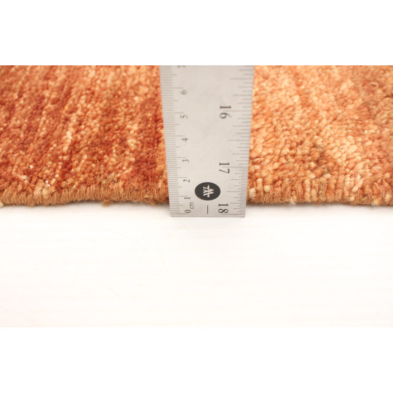 Tapis brun/beige en laine noué à la main Bettyann