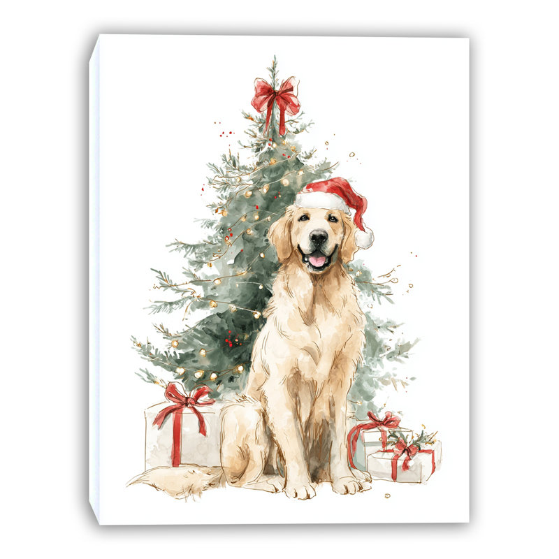 Toile tendue Golden Retriever, 16 po x 24 po