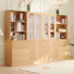 71" H X 94.5" W Bookcase Cabinet With Glass Doors & Drawers (2A+2B)