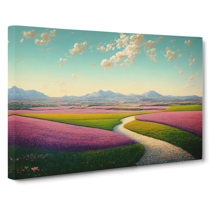Pretty Spring Meadow Landscape Vol.3 - Wrapped Canvas, 40cm H x 60cm W x 3cm D