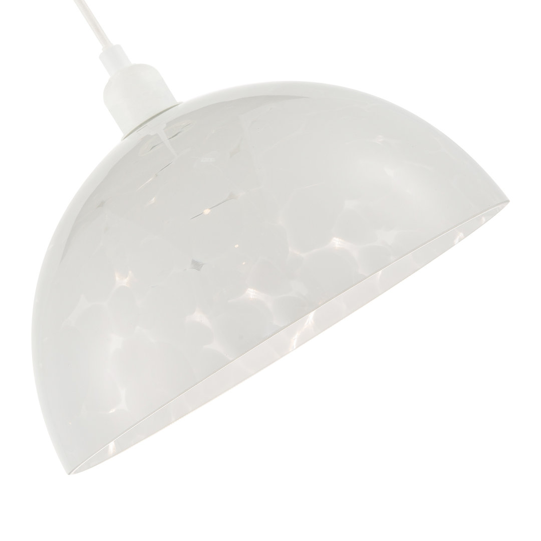 14cm H Glass Dome Pendant Shade ( No Direct Attachment Method ) in White