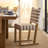 Modern Striped Fabric Dining Chairs, Solid Wood Sled Leg Base - (Set of 2)-555015675-555015673