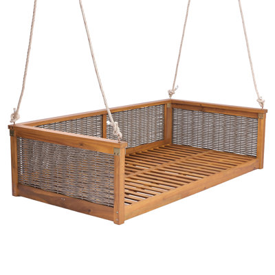 Lit balançoire pour l'extérieur en bois massif Classic